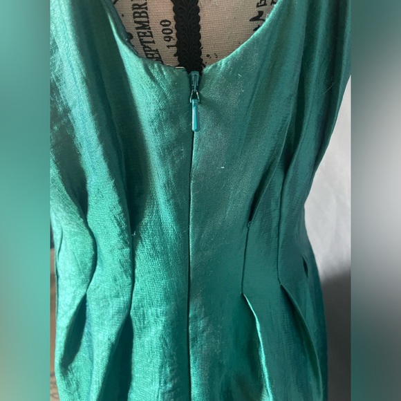 Vintage Emerald Satin Bubble Dress | Size 8 US - Picture 9 of 12